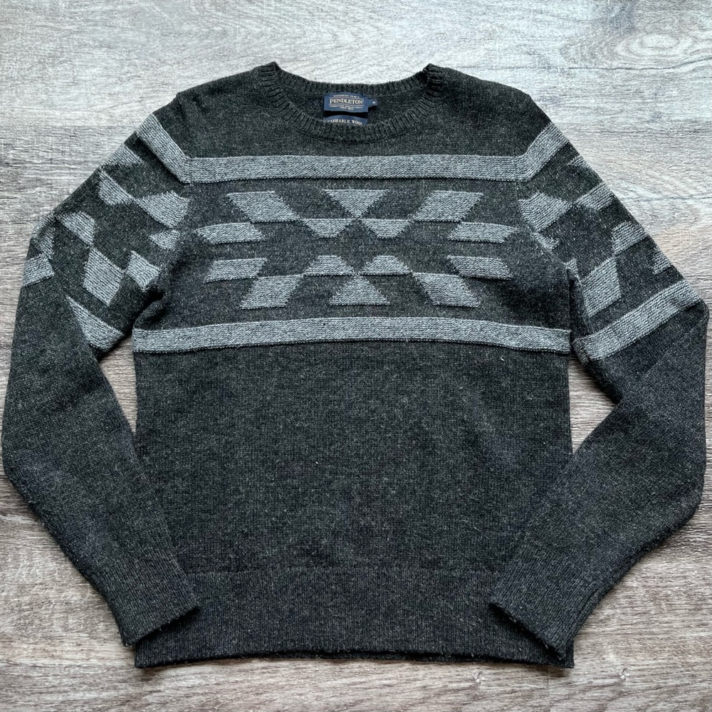 Pendleton Washable Wool Aztec Patterned Sweater - image 1